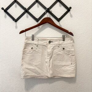 Stylish Cream Jean Skirt